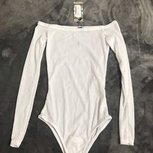 off the shoulder body suit